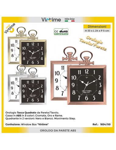 OROLOGI: vendita online OROLOGIO 1834/00 PARETE/TAVOLO TASCA in offerta