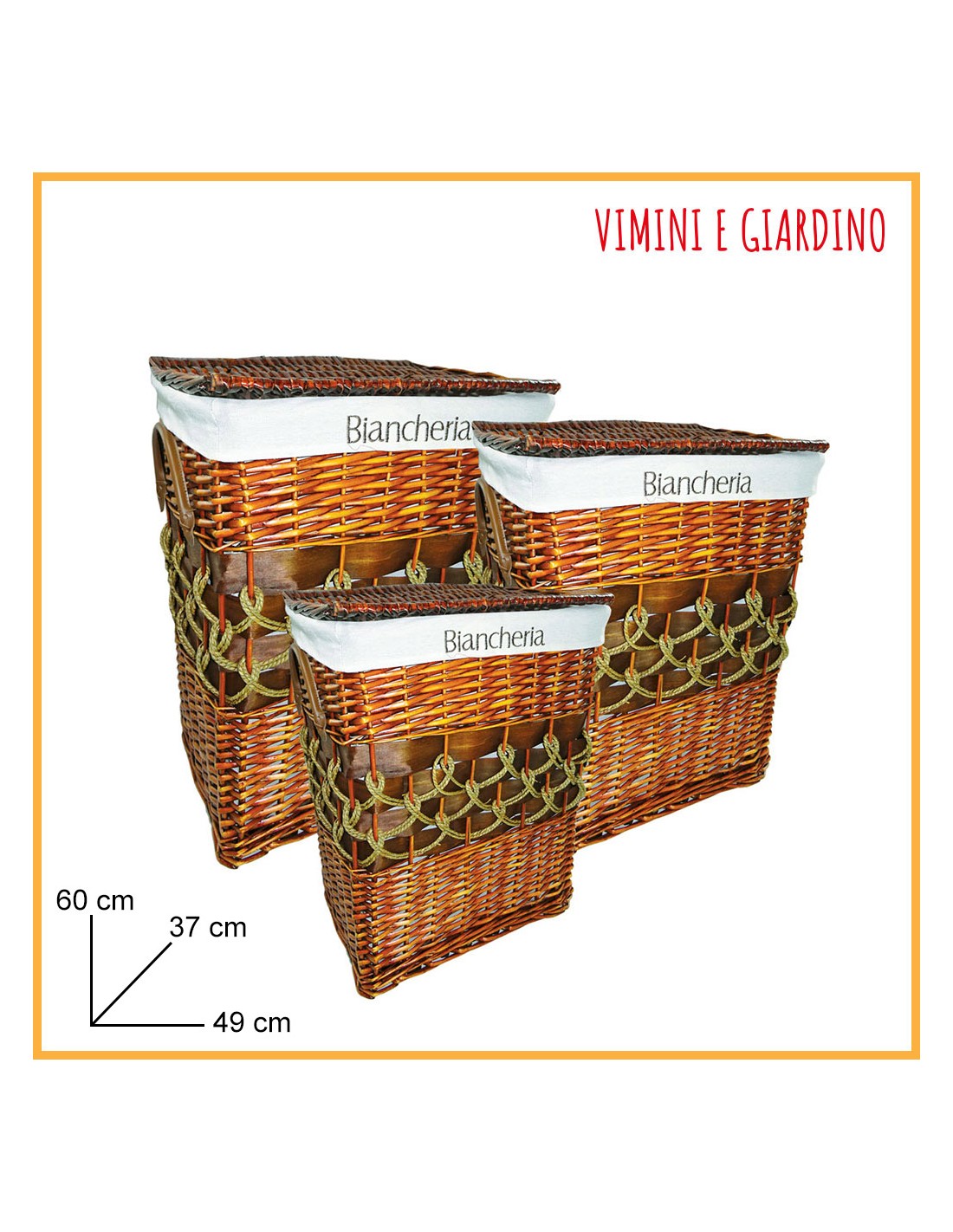 PORTABIANCHERIA: vendita online PORTABIANCHERIA INTRECCIO MARRONE in offerta