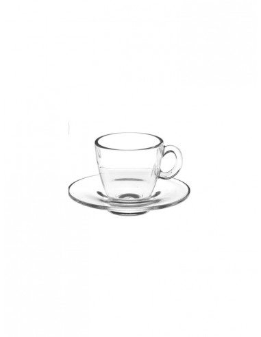 BICCHIERI CAFFE' E CAPPUCCINO: vendita online AQUA TAZZA CAFFE' CON PIATTINO PASABAHCE in offerta