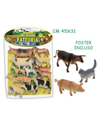 PRESCOLARI: vendita online GEO NATURE 70306 CONF 14 ANIMALI FATTORIA CON POSTER in offerta