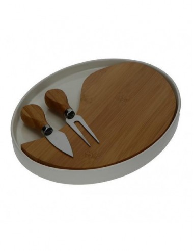 TAGLIERI: vendita online 54714 TAGLIERE PORC/BAMBOO C/2 COLTELLI in offerta