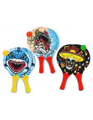 GIOCHI MARE: vendita online TEO'S 52041 COPPIA RACCHETTONI LEGNO CON PALLINA in offerta