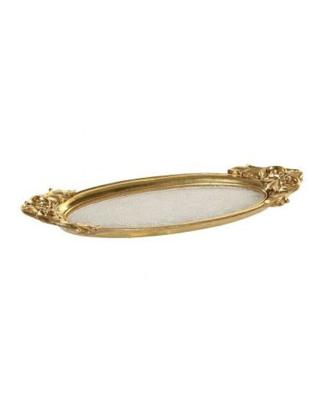 OGGETTISTICA: vendita online VASSOIO BD190273 RESINA/VETRO 39X14CM DORATO in offerta