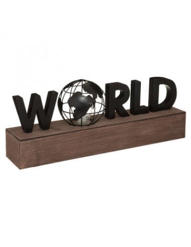 OGGETTISTICA: vendita online DECORAZIONE LED 182486 WORLD 38X10X16CM MDF/METALLO in offerta