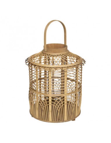 LANTERNE: vendita online LANTERNA 181478 BAMBOO/VETRO 37X43CM COLORI ASSORTITI in offerta