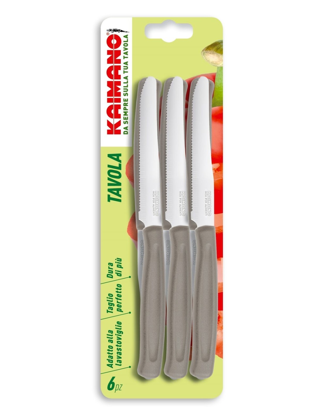 COLTELLI TAVOLA: vendita online KAIMANO COLTELLO TAVOLA SET 6 PZ COLORI ASSORTITI in offerta