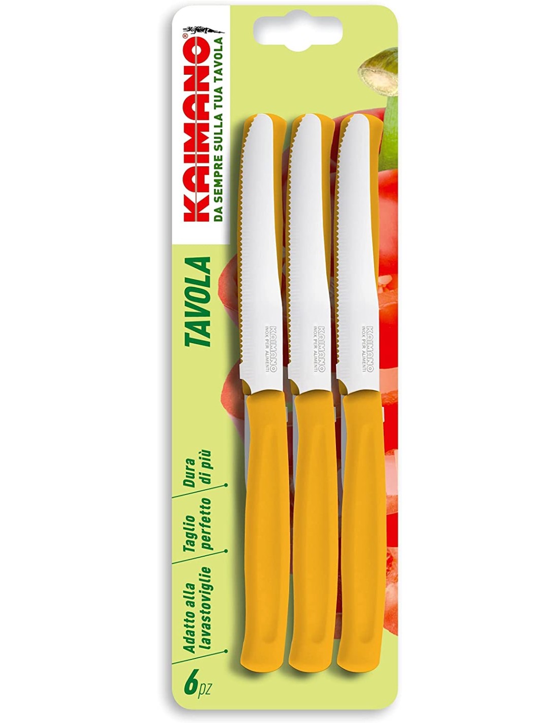 COLTELLI TAVOLA: vendita online KAIMANO COLTELLO TAVOLA SET 6 PZ COLORI ASSORTITI in offerta