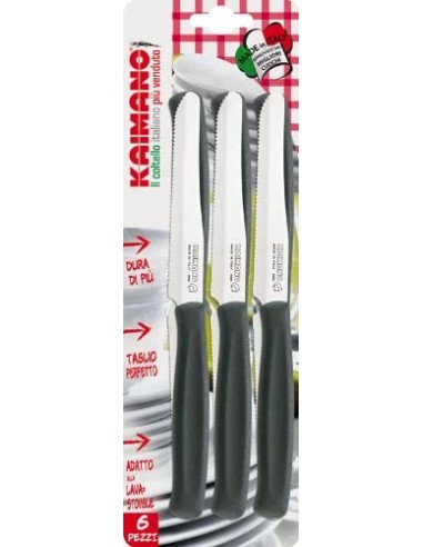 COLTELLI TAVOLA: vendita online KAIMANO COLTELLO TAVOLA SET 6 PZ COLORI ASSORTITI in offerta