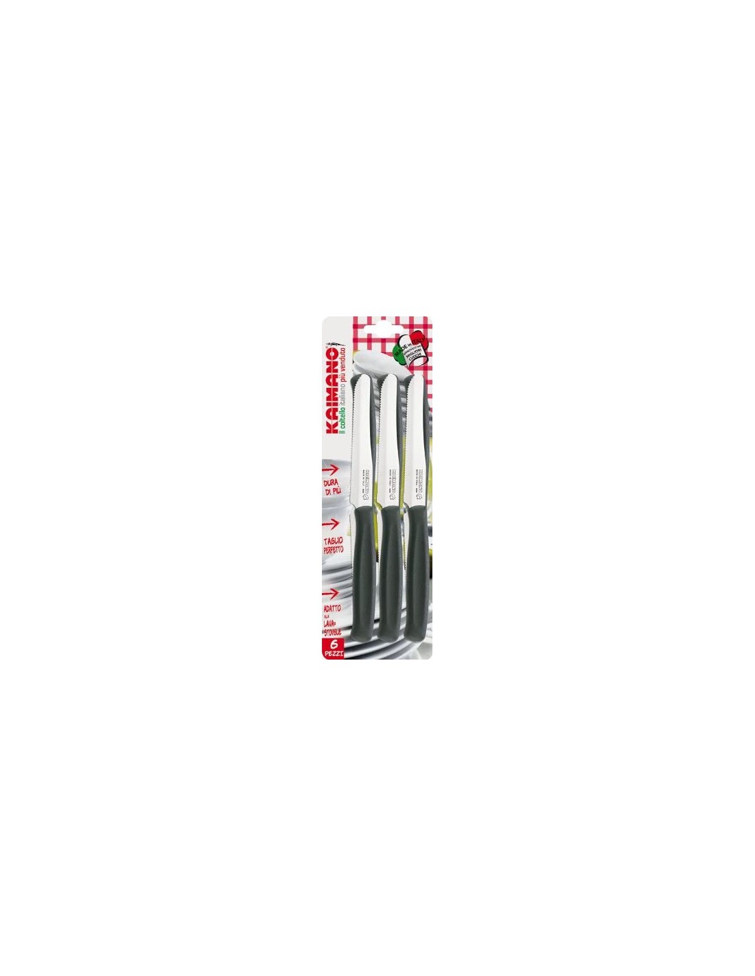 COLTELLI TAVOLA: vendita online KAIMANO COLTELLO TAVOLA SET 6 PZ COLORI ASSORTITI in offerta