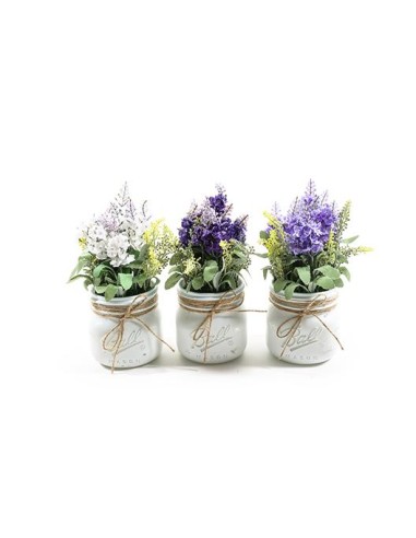 PIANTE E FIORI CON VASO: vendita online PIANTA 23950 LAVANDA IN BARATTOLO VETRO 22CM ASSORTITA in offerta