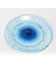 PIATTI: vendita online PIATTO 49430 ONDA D21CM VETRO BLU in offerta