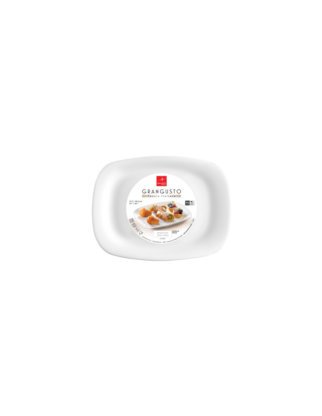 PIATTI: vendita online GRANGUSTO PIATTO DOLCE 21,7X16,3 BORMIOLI ROCCO in offerta
