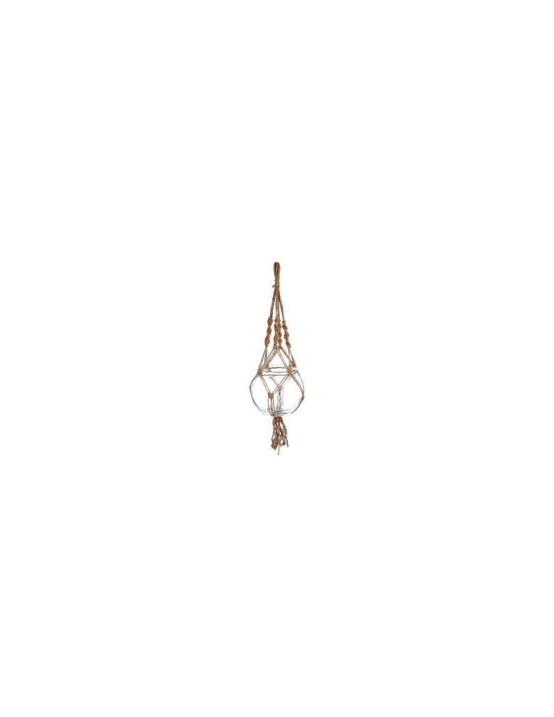 VASI D'ARREDO: vendita online CACHEPOT 145106 18CM VETRO CON CORDA 16CM in offerta