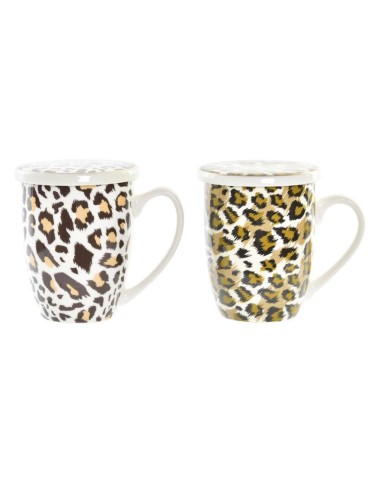 TAZZE CAFFE' E LATTE: vendita online TAZZA PC193954 LEOPARDO 380ML PER INFUSIONI in offerta