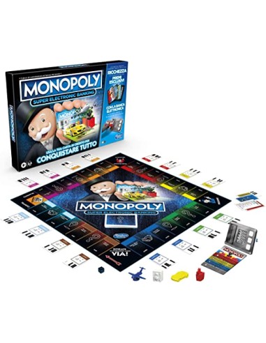 GIOCHI DI SOCIETA'E PUZZLE: vendita online GIOCO E8978 MONOPOLY SUPER ELECTRONIC BANKING in offerta