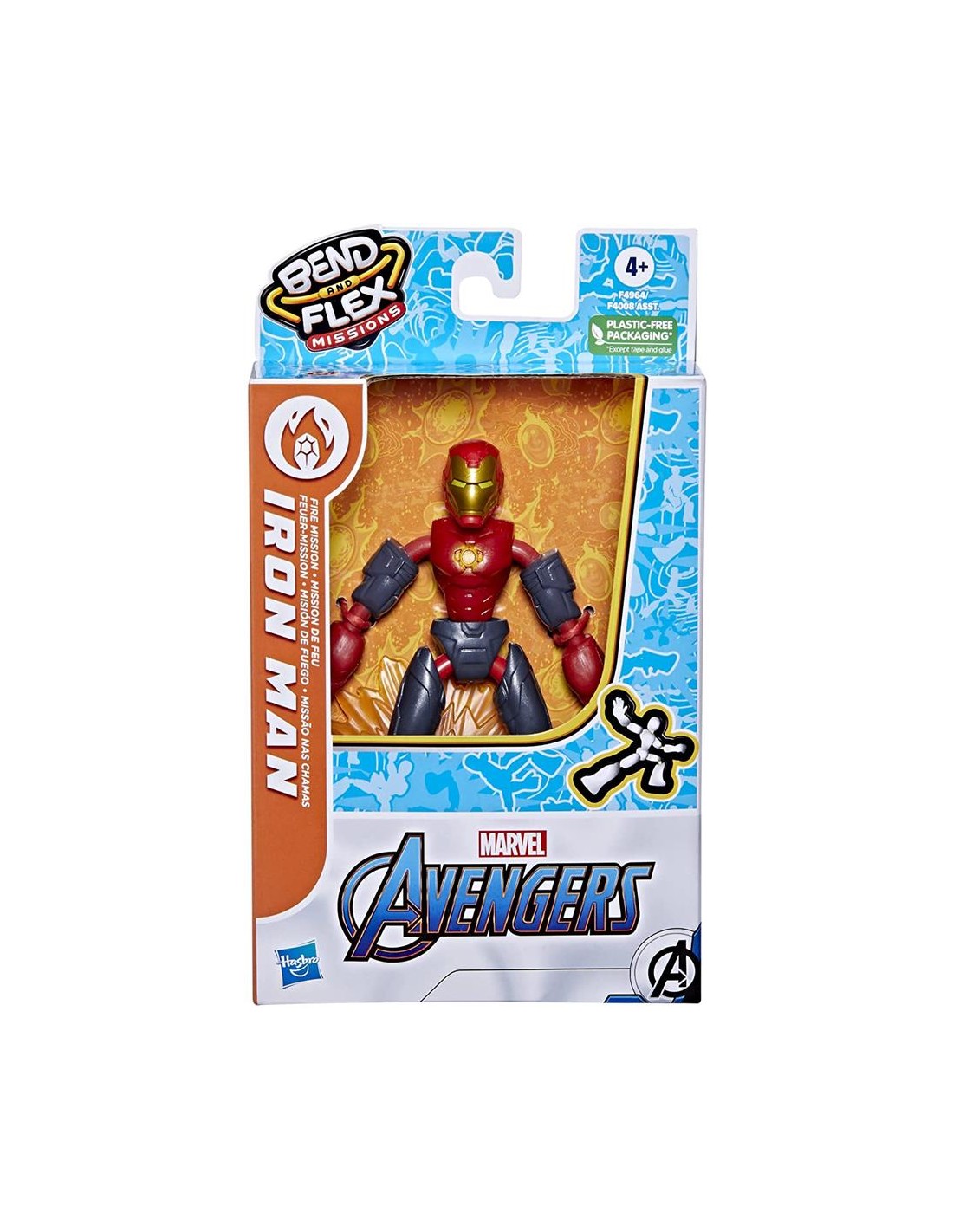 GIOCATTOLO PUBBLICIZZATO: vendita online AVENGERS F4964 IRONMAN BEND FLEX in offerta