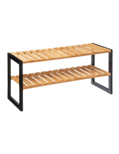 MOBILETTI E CONSOLE: vendita online SCARPIERA 167879 BAMBOO 70X26X35CM 2 PIANI in offerta