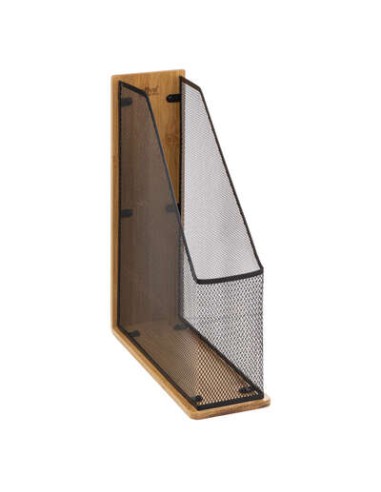 OGGETTISTICA: vendita online PORTARIVISTE 181245 METALLO/BAMBOO 9X27X33CM in offerta