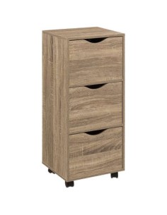 MOBILETTI E CONSOLE: vendita online CASSETTIERA 181284 3 CASSETTI MDF 33X29X80CM NATURALE in offerta