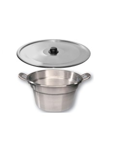 ACCESSORI: vendita online CALDAIA IN ALLUMINIO 2 MANICI 80 CM CON COPERCHIO PENTALUX in offerta