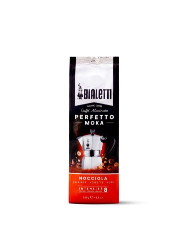 CAFFE': vendita online BIALETTI PERFETTO CAFFE' MACINATO MOKA, GUSTO NOCCIOLA, 250GR in offerta