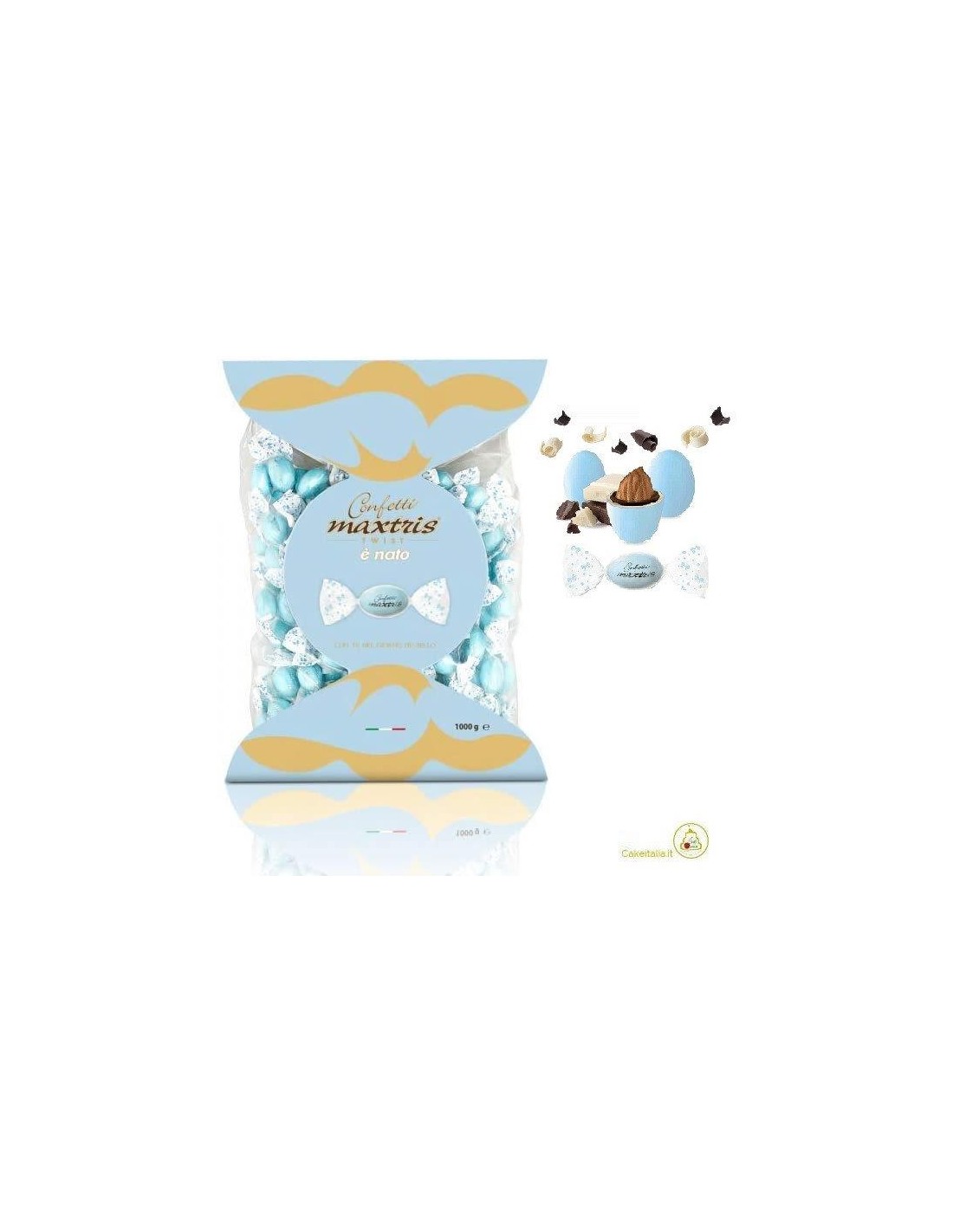 CIOCCOLATO - CONFETTI: vendita online 538X594 BUSTA TWIST MAXTRIS CEL 1KG in offerta