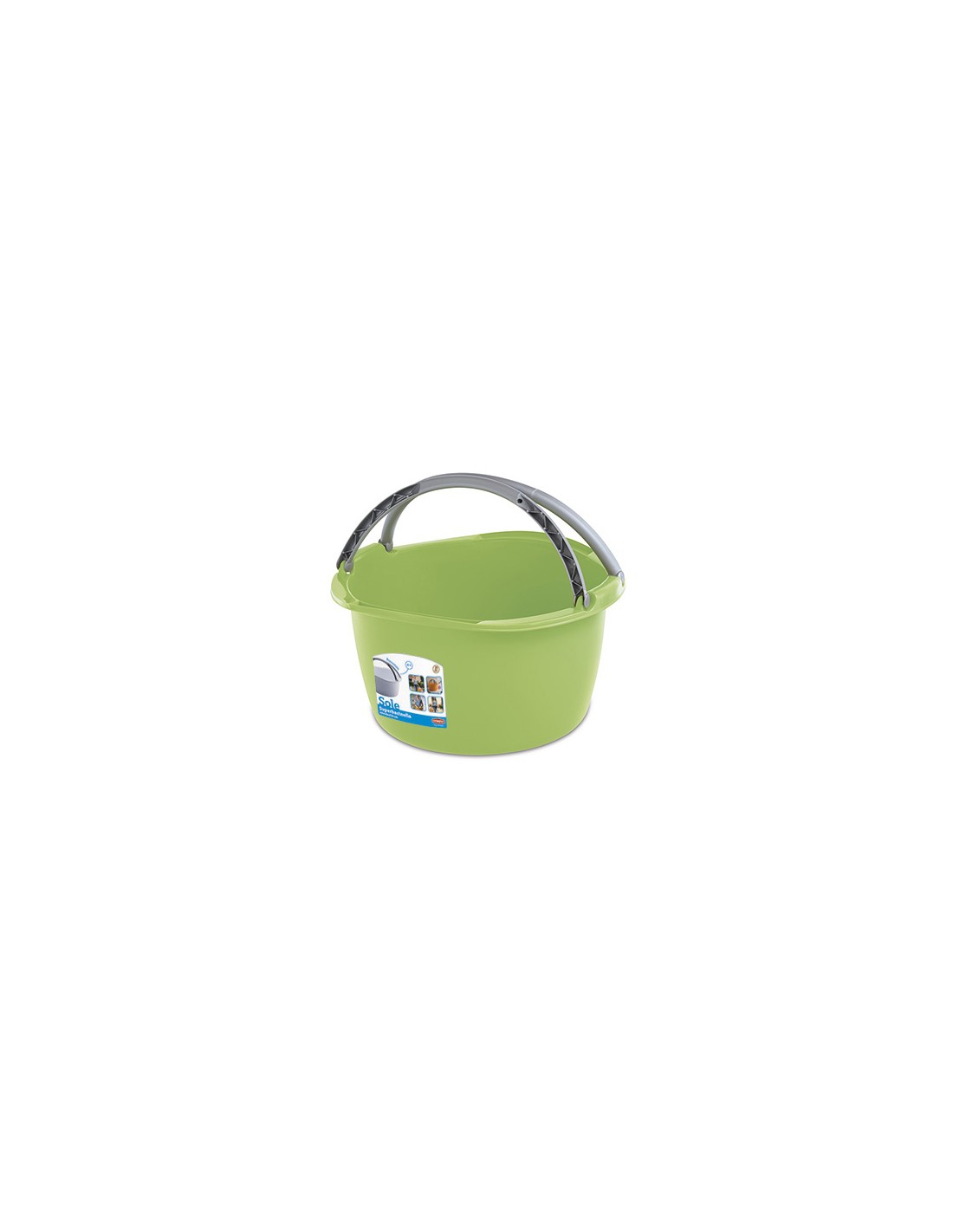 BACINELLE: vendita online BACINELLA 1540 TONDA 16LT CON MANICI ASSORTITI in offerta