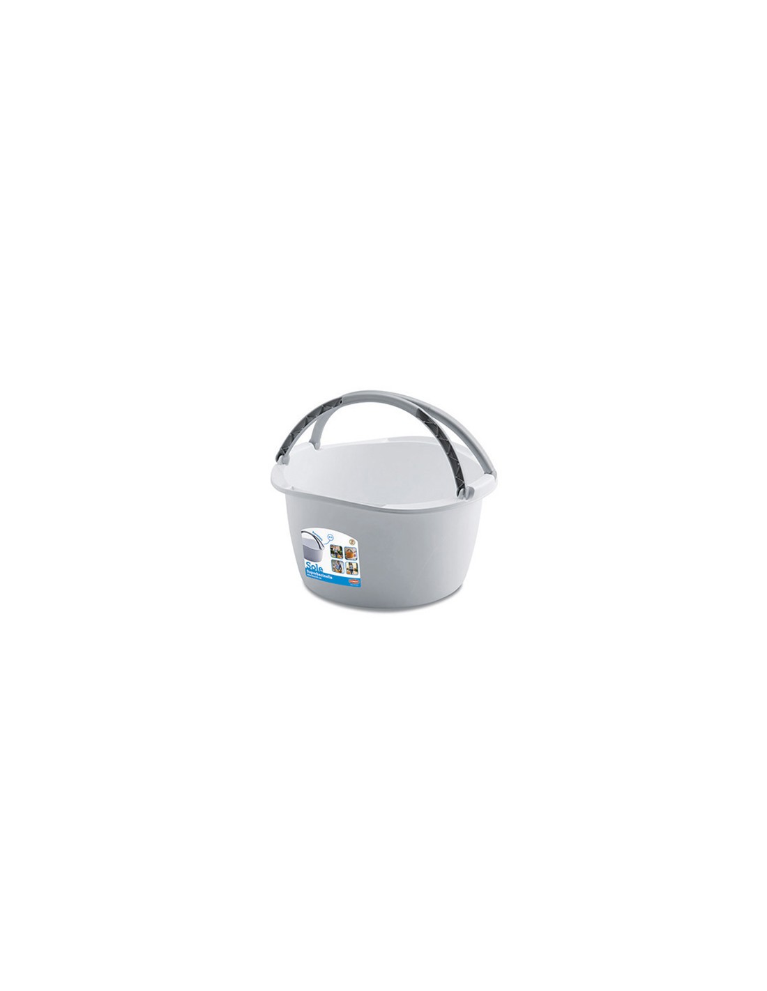 BACINELLE: vendita online BACINELLA 1540 TONDA 16LT CON MANICI ASSORTITI in offerta