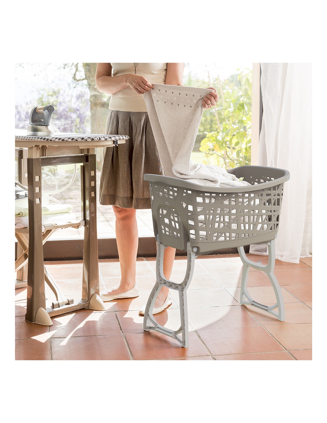 CESTE BUCATO PLASTICA: vendita online CESTA BUCATO STAND UP BAMA 70165 in offerta