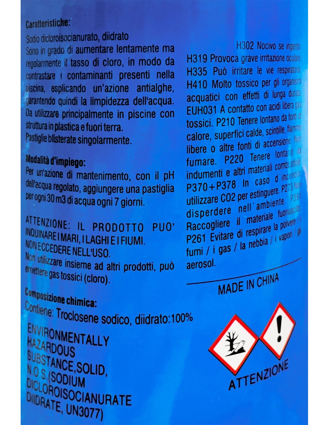 GONFIABILI: vendita online CLORO 56 GRANULARE 1KG PER PISCINA in offerta