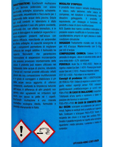 GONFIABILI: vendita online ECOCLORO MULTIAZIONE 5KG PER PISCINA in offerta