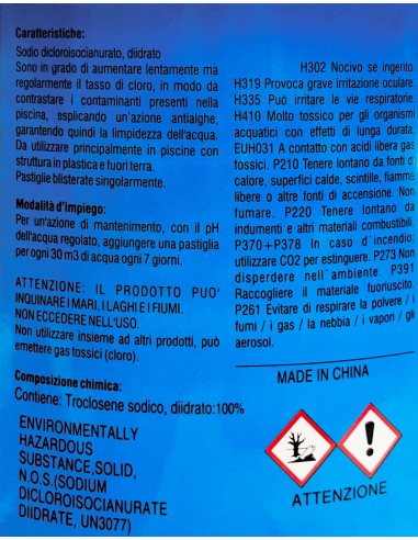 GONFIABILI: vendita online CLORO 56 GRANULARE 5KG PER PISCINA in offerta