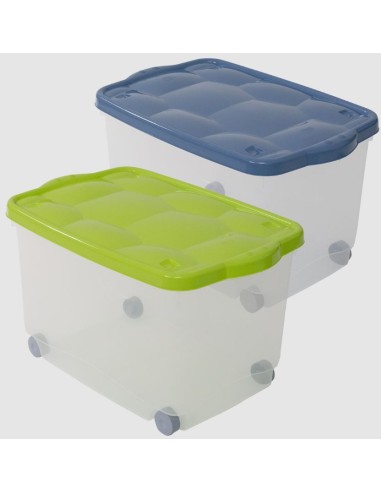 BOX E CONTENITORI SALVASPAZIO: vendita online Storage Box Porta Biancheria 55L - 60x40x36 cm, Contenitore Capiente e Resisten...