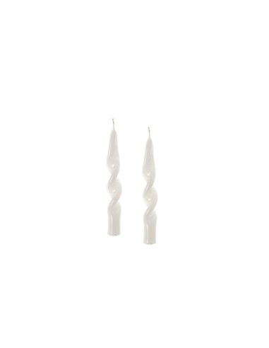 CANDELE: vendita online SET 2 CANDELE FIAMMA LUCID H CM 14 X D 2 COLORE BIANCO ESPOSITORE REG in offerta