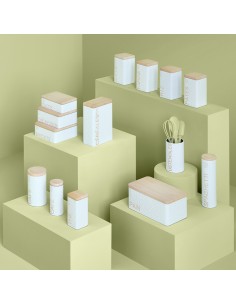 BARATTOLI SALE E ZUCCHERO: vendita online CONTENITORE PASTA 169297 RILIEVO BIANCO in offerta 2