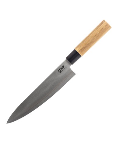 COLTELLI TAVOLA: vendita online SET 5 COLTELLI ACCIAIO BASE BAMBOO 151357 in offerta