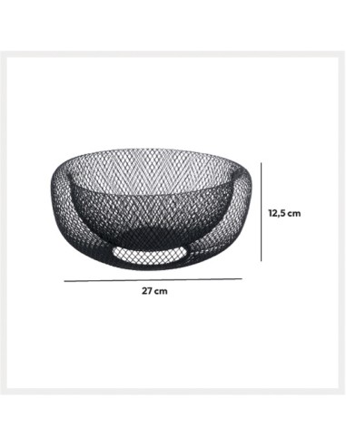 PORTAPANE E PORTAFRUTTA: vendita online CESTINO 125128A PORTAFRUTTA NERO 27CM in offerta