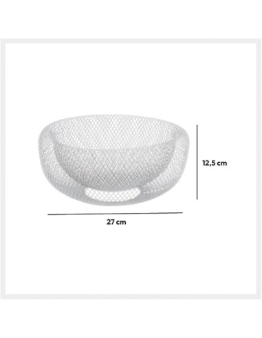 PORTAPANE E PORTAFRUTTA: vendita online CESTINO 125128B PORTAFRUTTA BIANCO 27CM in offerta