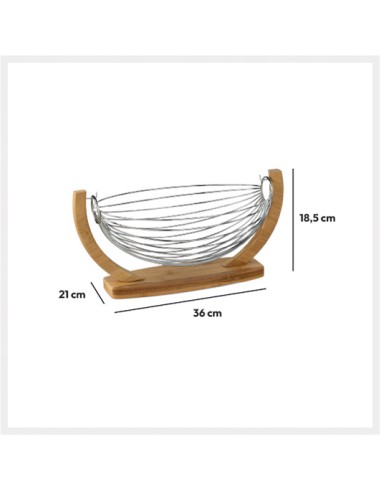 PORTAPANE E PORTAFRUTTA: vendita online PORTAFRUTTA 100179 BAMBOO/FERRO in offerta