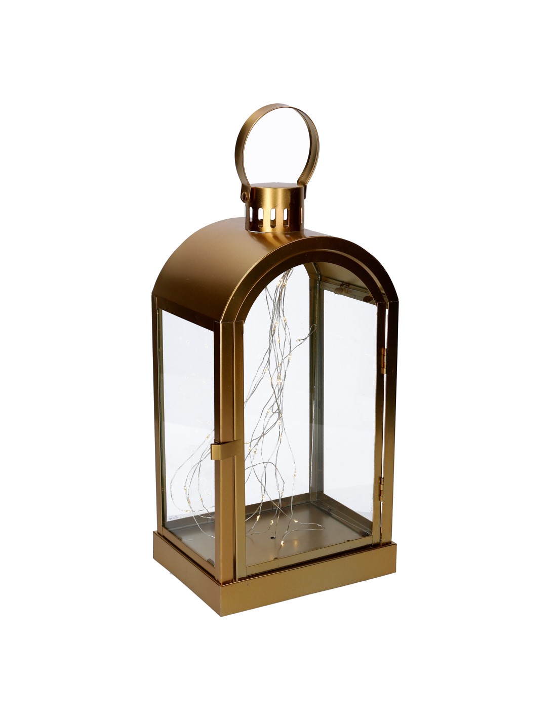 LANTERNE: vendita online LANTERNA LED METALLO ORO 20X15X39CM in offerta
