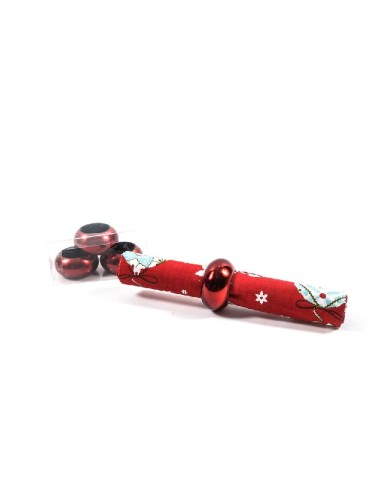 TAVOLA E CUCINA: vendita online SET 4 PORTATOVAGLIOLI METALLO ROSSO D6CM in offerta