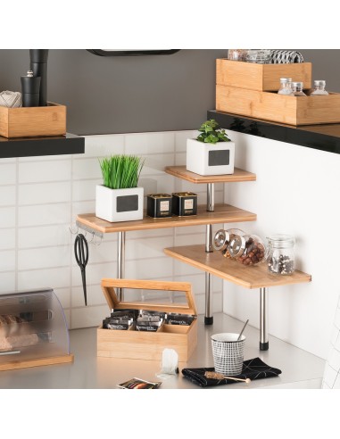 ACCESSORI VARI: vendita online MENSOLA CUCINA 111123 BAMBOO CON 4 GANCI in offerta