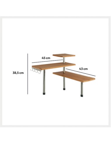 ACCESSORI VARI: vendita online MENSOLA CUCINA 111123 BAMBOO CON 4 GANCI in offerta
