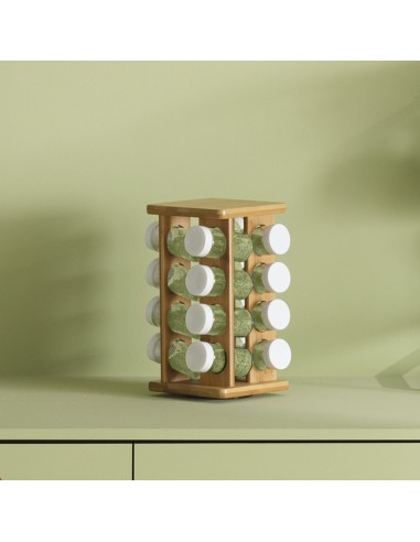 ACCESSORI VARI: vendita online PORTASPEZIE BAMBOO 124572 CON 16 BARATTOLI in offerta