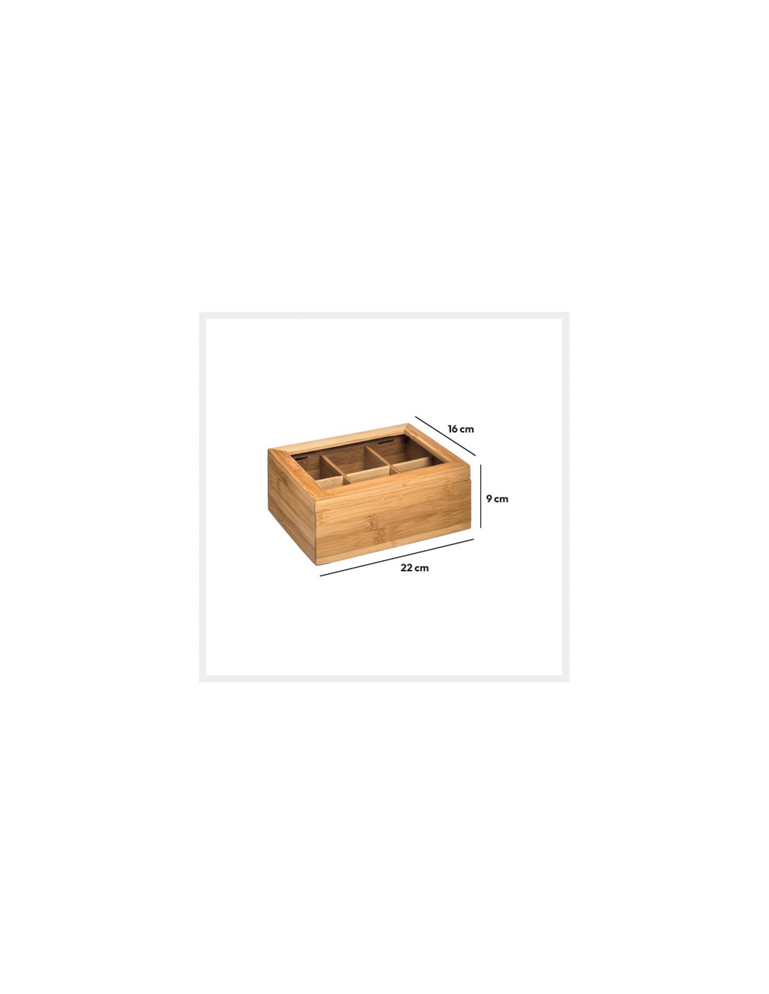 CONTENITORI E BROCCHE: vendita online SCATOLA PORTATHE 151154 BAMBOO in offerta