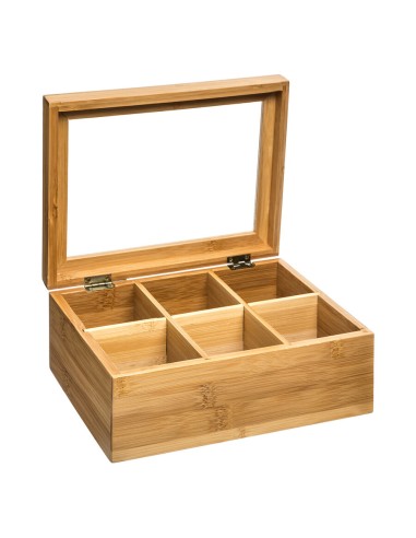 CONTENITORI E BROCCHE: vendita online SCATOLA PORTATHE 151154 BAMBOO in offerta