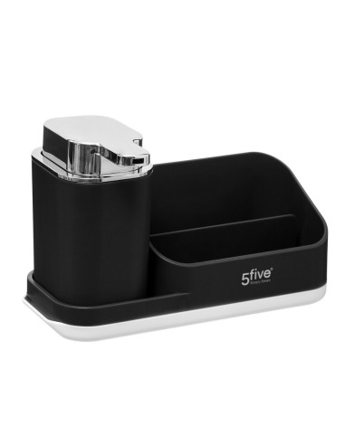 ACCESSORI LAVELLO: vendita online DISPENSER DETERSIVO 169131A CON PORTASPUGNE NERO in offerta