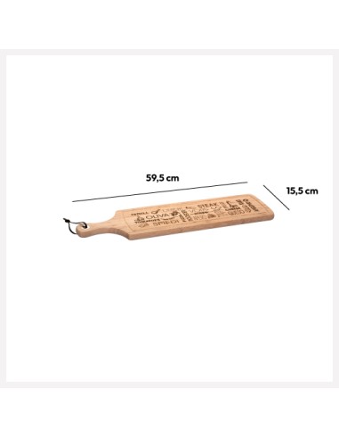 TAGLIERI: vendita online TAGLIERE 125131 CON MANICO 59X15 in offerta