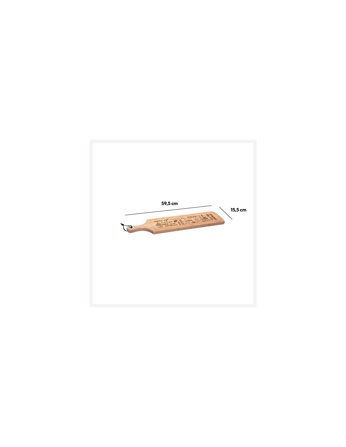 TAGLIERI: vendita online TAGLIERE 125131 CON MANICO 59X15 in offerta