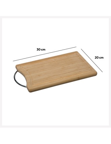 TAGLIERI: vendita online TAGLIERE BAMBOO 30X20CM CON MANICO in offerta